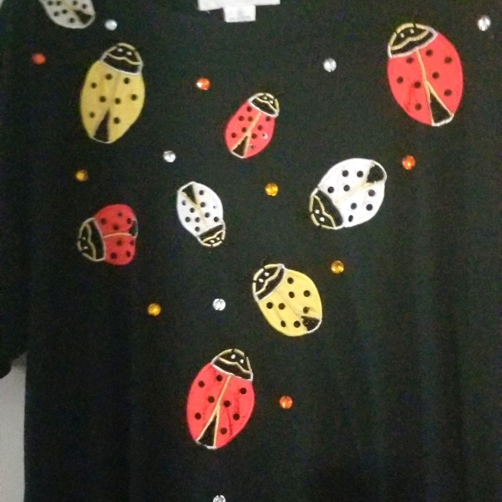 Victoria Woman ladybug tunic beaded